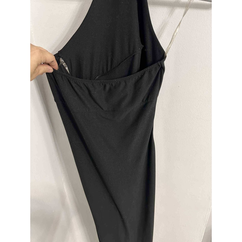 No Boundaries Black Halter V-Neck Maxi Dress - Picture 3 of 6